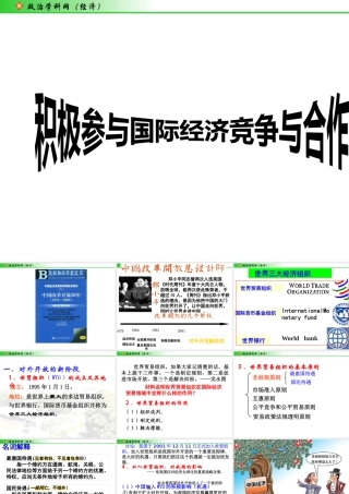 《积极参与国际经济竞争与合作》(新人教版)