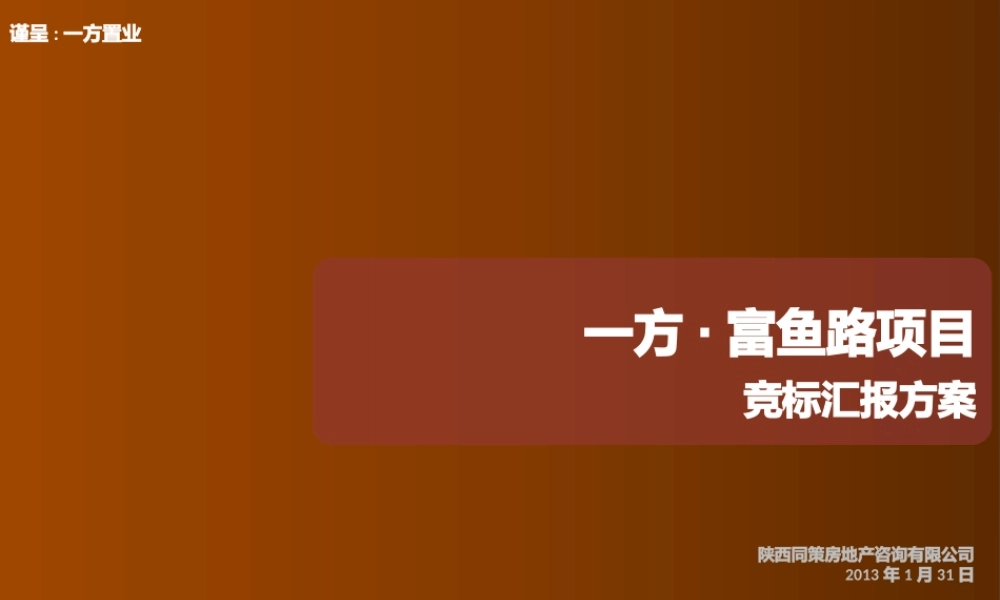 一方富鱼路项目竞标方案(终)21