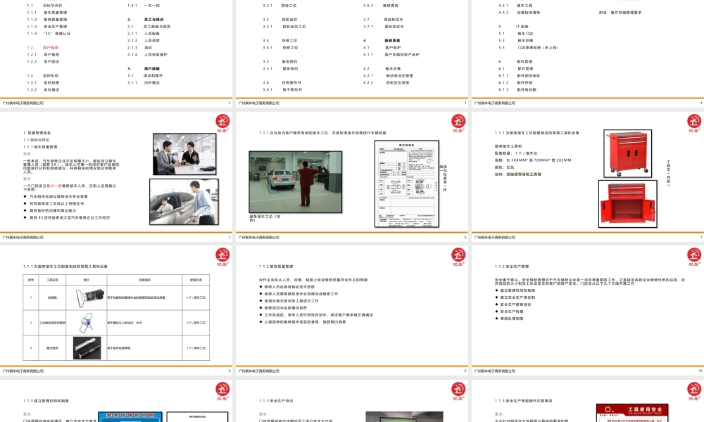 XXXX枫车门店运营管理手册