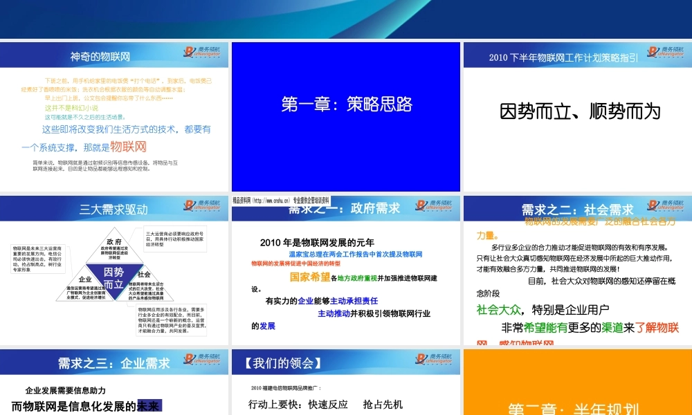 XXXX福建电信物联网品牌建设半年度工作思路