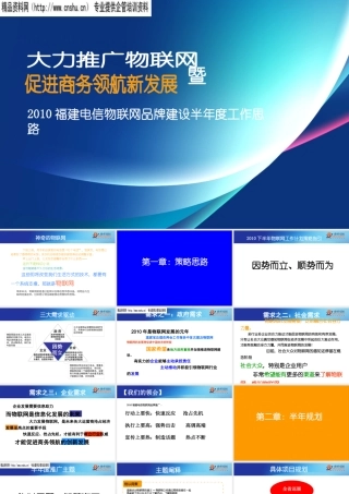 XXXX福建电信物联网品牌建设半年度工作思路