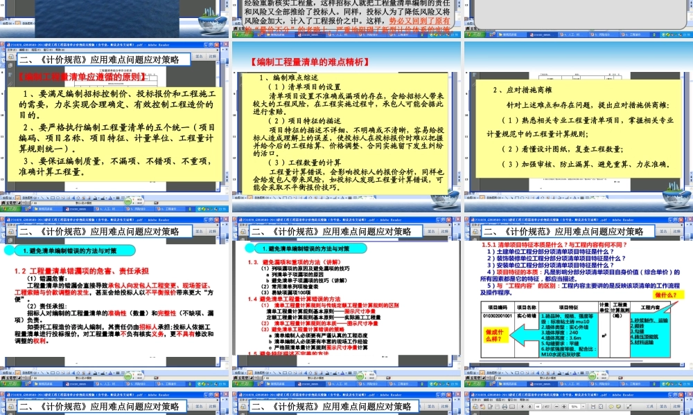 《计价规范》应用难点问题应对策略