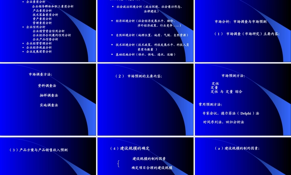 《技术经济学》第六章 可行性研究与项目的财务评价