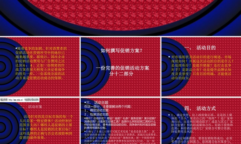 一份完善的促销活动方案