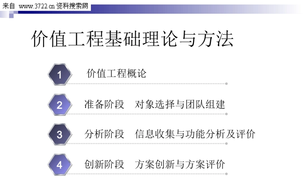 《价值工程基础理论与方法(PPT 48页)》