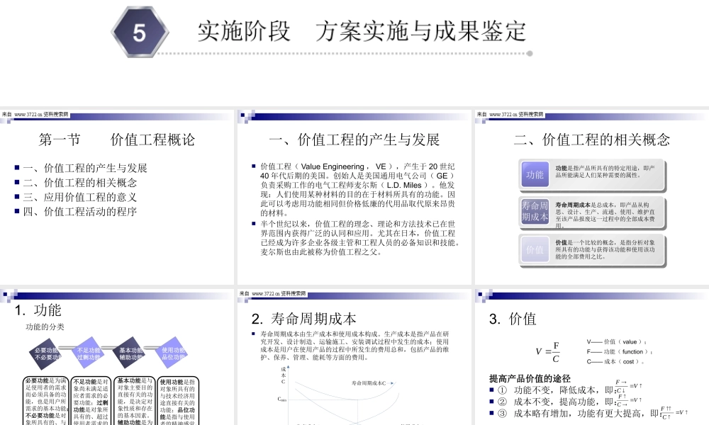 《价值工程基础理论与方法(PPT 48页)》