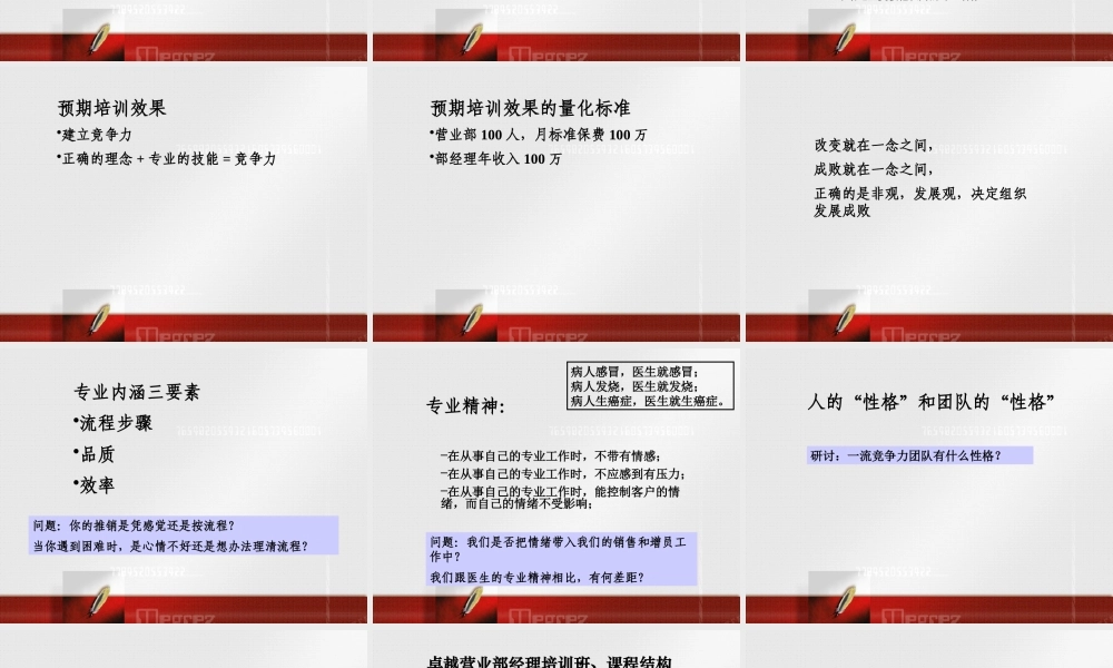 《建立一个具有竞争力的营业部__成功信念、增员选材