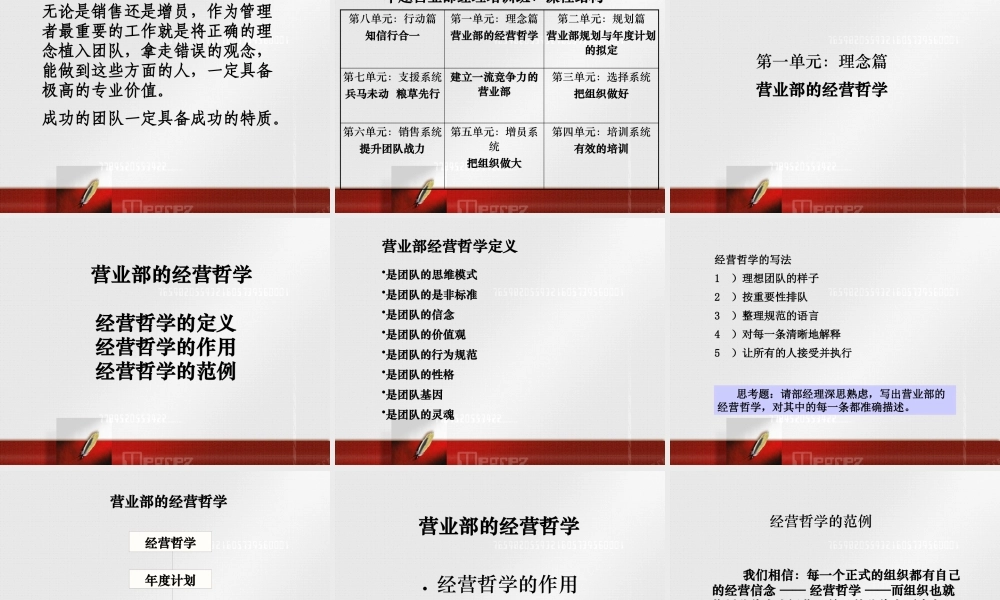 《建立一个具有竞争力的营业部__成功信念、增员选材
