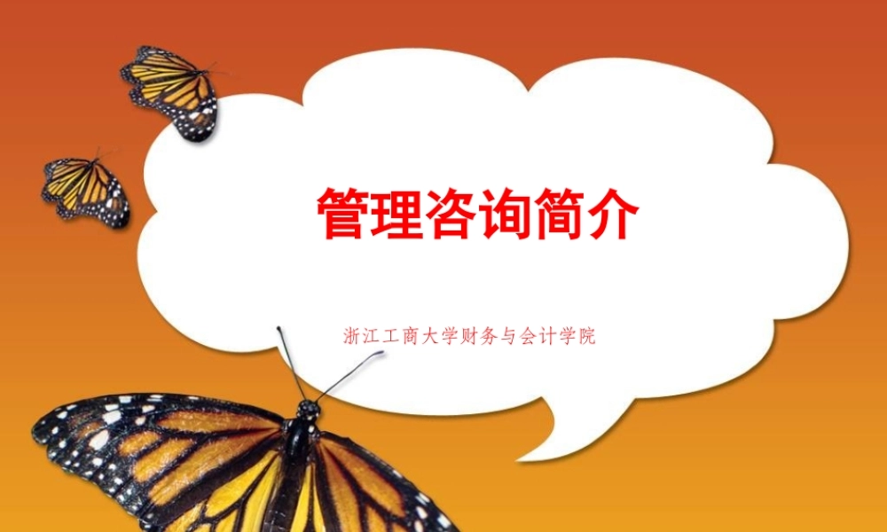 XXXX管理咨询业概述
