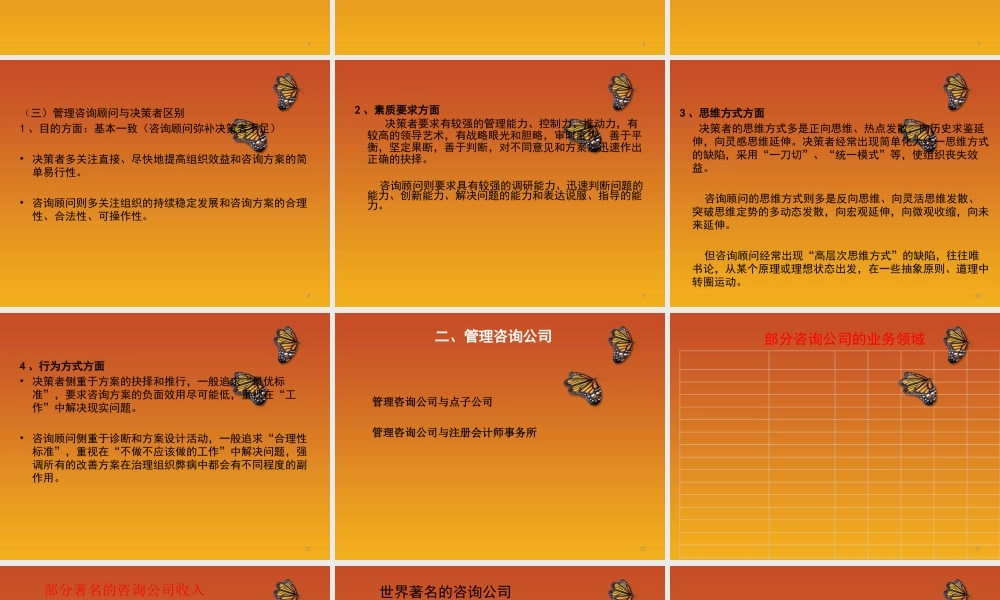 XXXX管理咨询业概述
