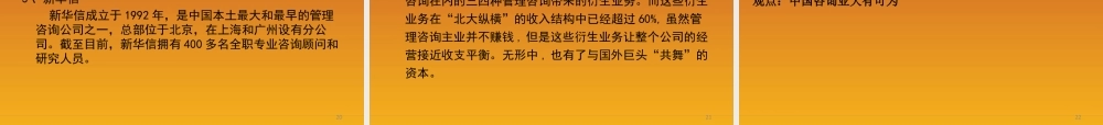 XXXX管理咨询业概述
