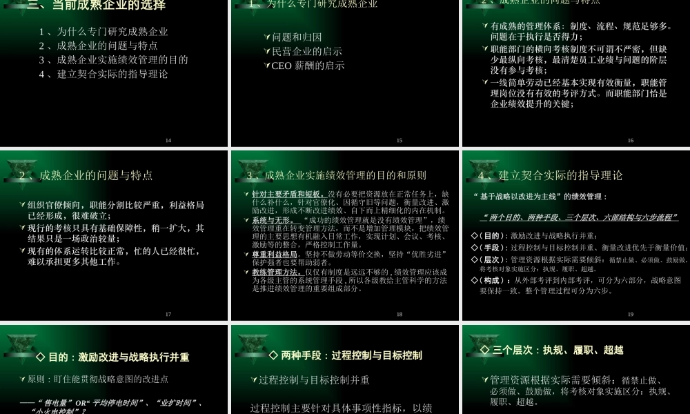 一个成熟的企业如何实施绩效管理