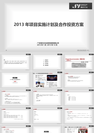 XXXX广东简约文化项目推介模板