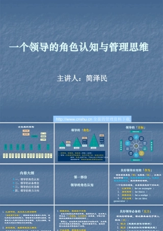 一个领导的角色认知与管理思维