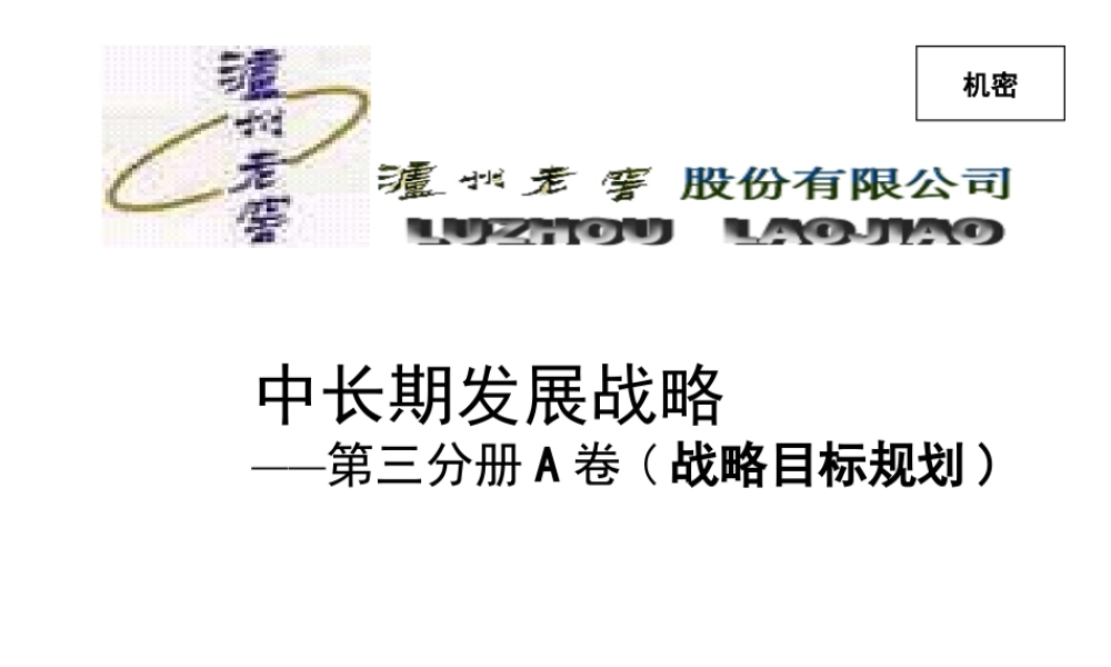 一个企业中长期发展战略规划报告(万能型)