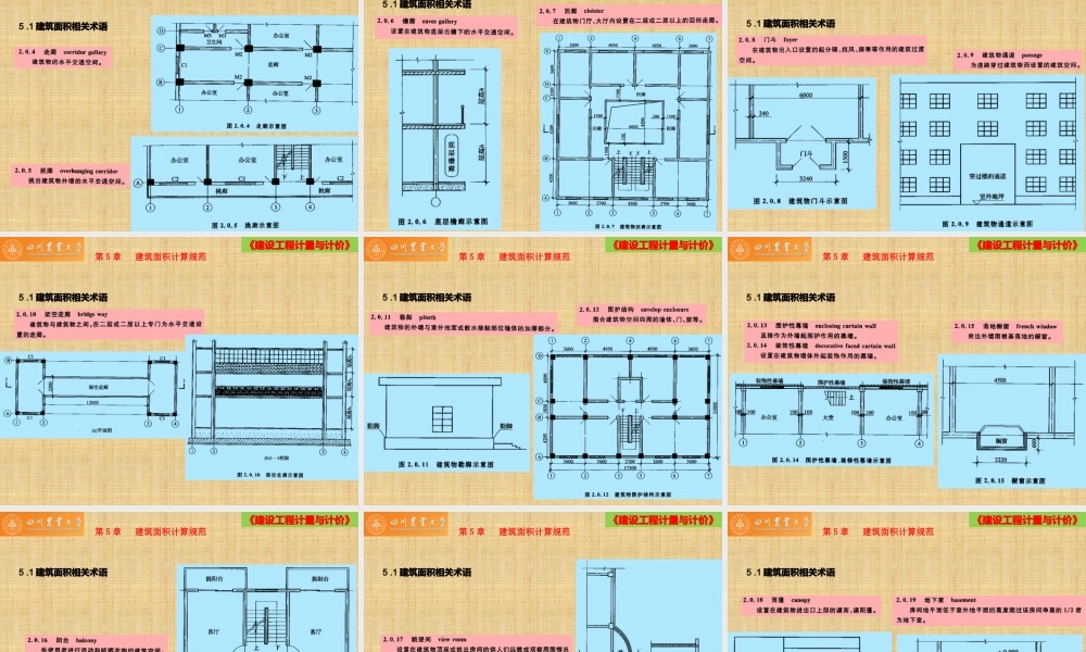 《建筑工程计量与计价》上篇第5章建筑面积计算规范