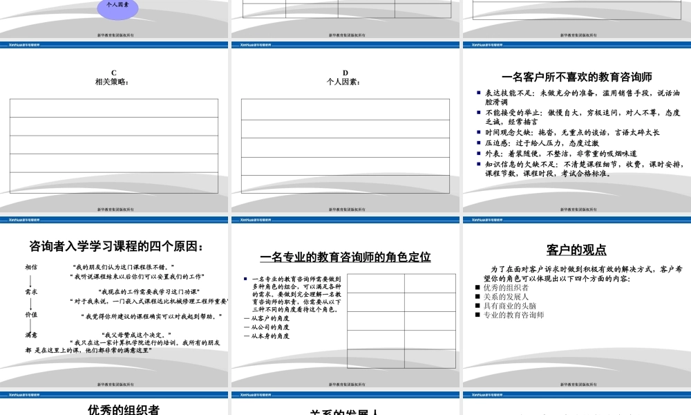 一个优秀的咨询师