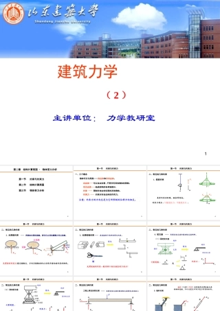 《建筑力学》李前程第二章物体受力分析