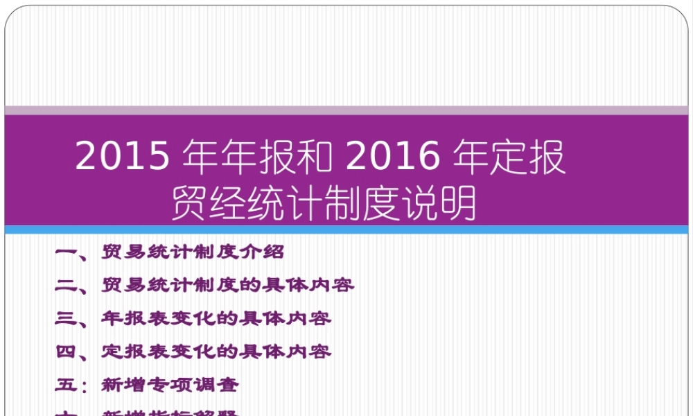 XXXX河南贸经统计制度说明1