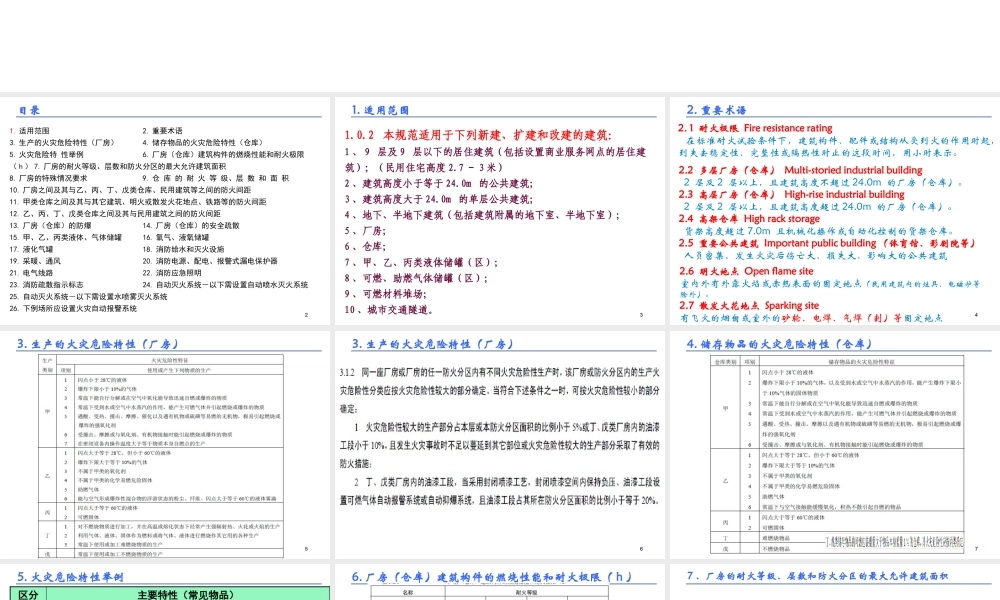 《建筑设计防火规范》数据速查
