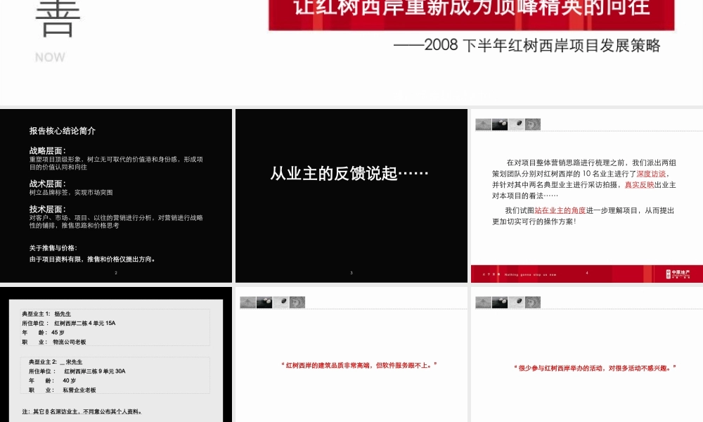 XXXX红树西岸项目发展策略