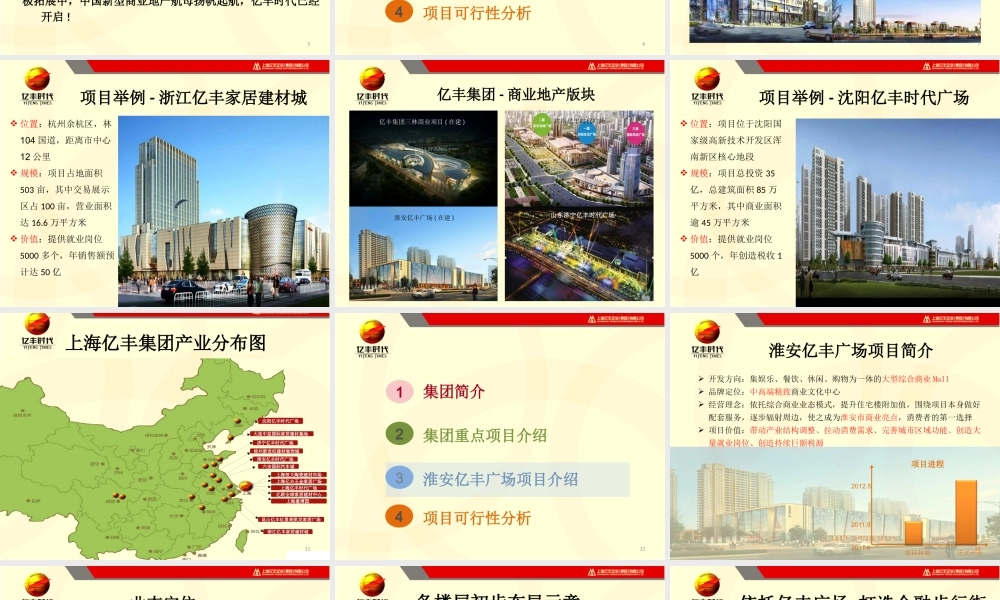 XXXX淮安亿丰广场综合体项目招商手册