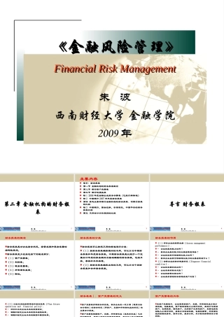 《金融风险管理》第2章金融机构的财务报表