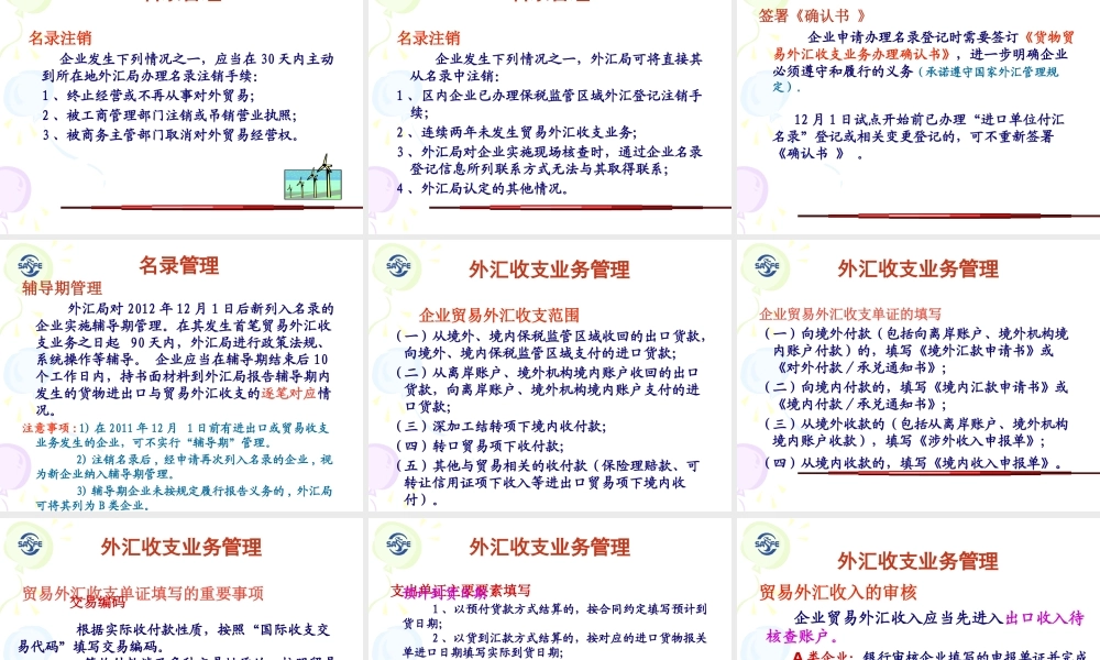 XXXX货物贸易外汇管理政策与实务培训(企业版)