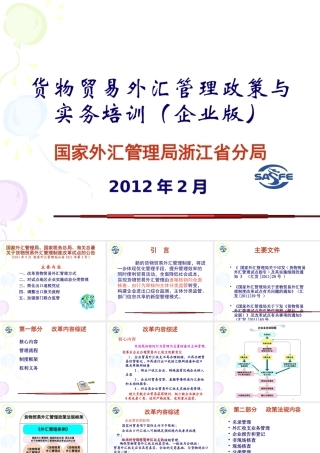 XXXX货物贸易外汇管理政策与实务培训(企业版)