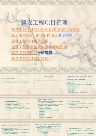 一级建造师项目管理讲义