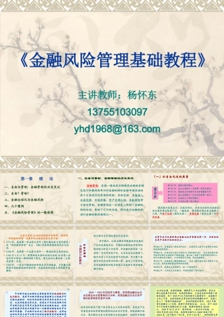 《金融风险管理基础教程》(第1章_绪论)
