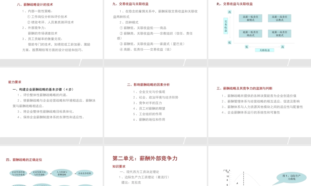 一级企业人力资源管理师之薪酬管理