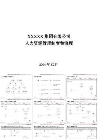 XXXX集团有限公司人力资源管理制度和流程