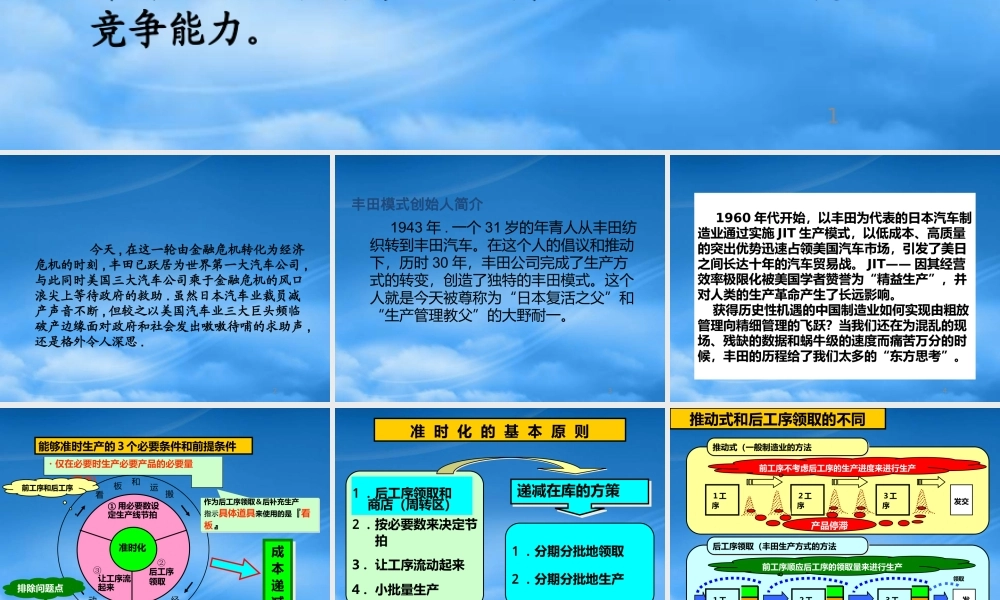 一件流与生产效率改善
