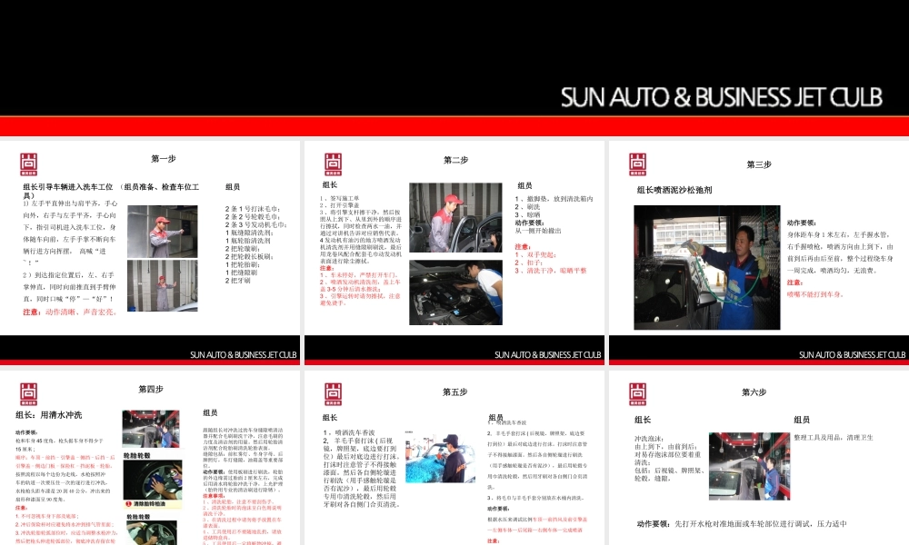 《精致洗车洗车标准流程》标准版1
