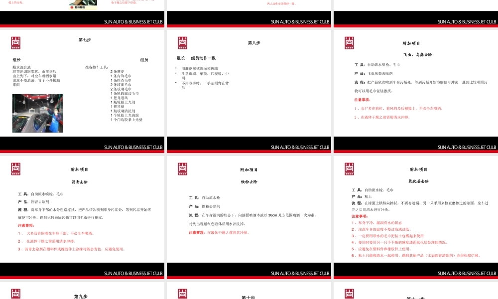 《精致洗车洗车标准流程》标准版1