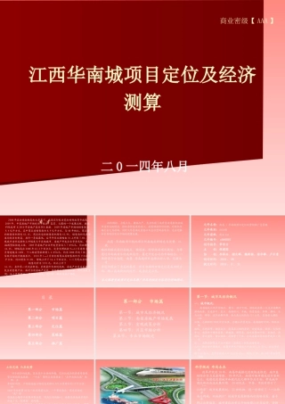 XXXX江西华南城项目定位及经济测算