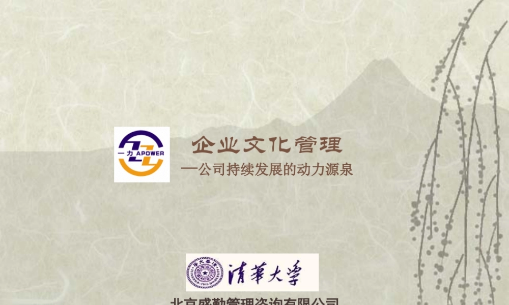 一力管理咨询项目企业文化培训(ppt 52)