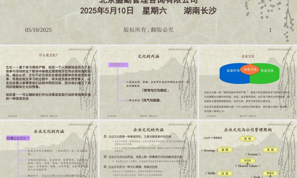 一力管理咨询项目企业文化培训(ppt 52)