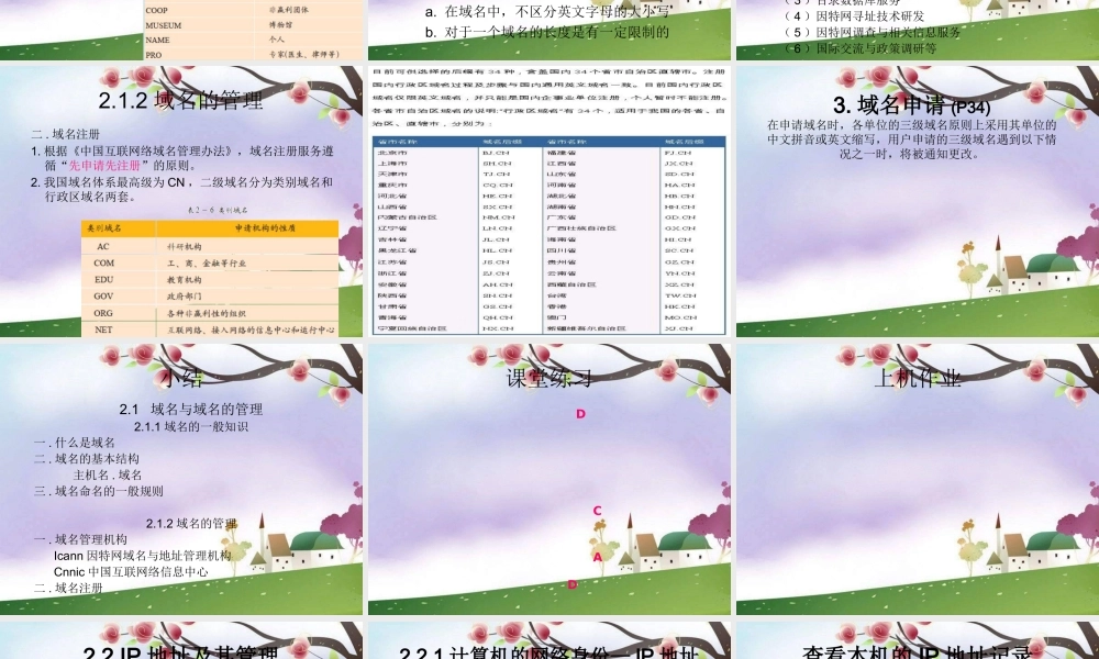 XXXX教科版选修3第2章《网络的组织与管理》