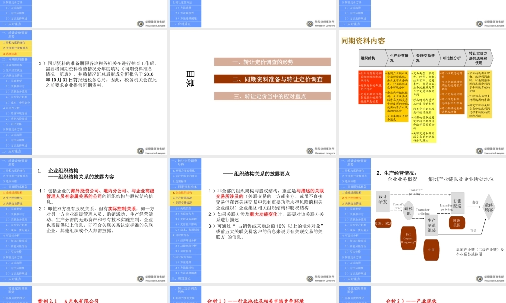 XXXX解读企业应对转让定价反避税调查的实战案例