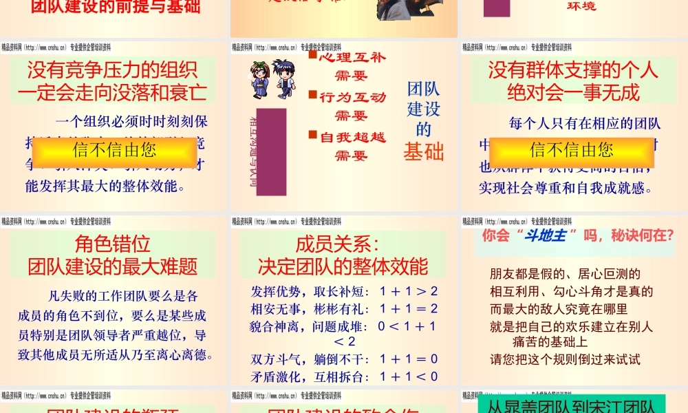 一流团队建设的方法与模型