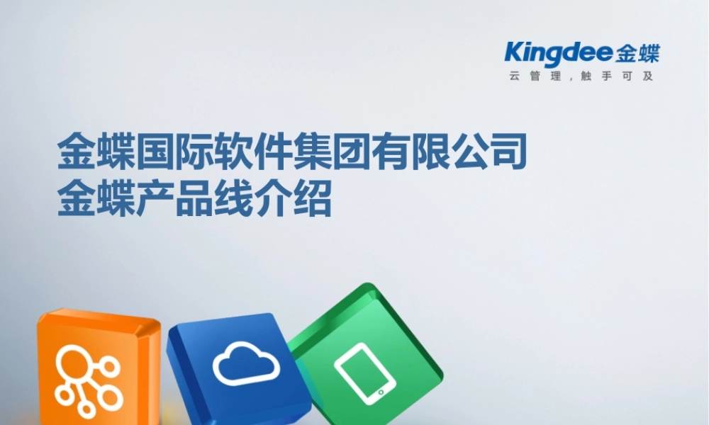 XXXX金蝶集团和产品线