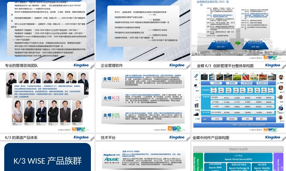 XXXX金蝶集团和产品线
