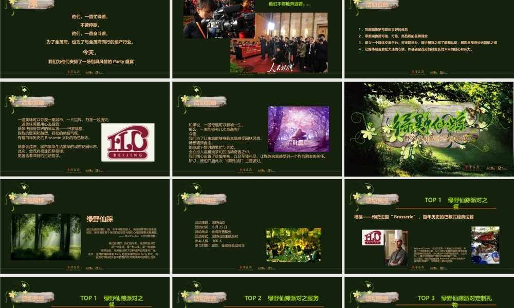 XXXX金茂府媒体答谢策划纲要