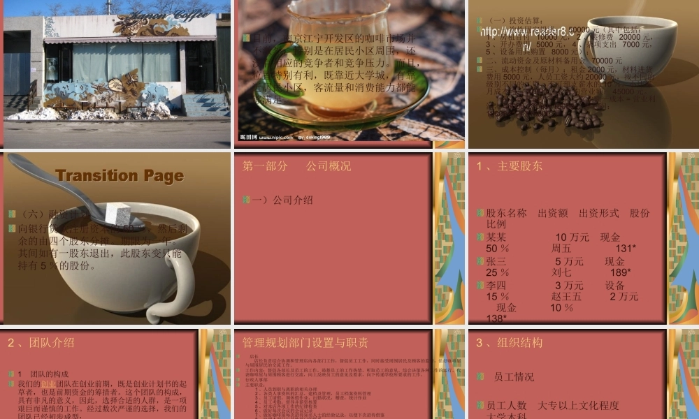 《咖啡店》创业计划书