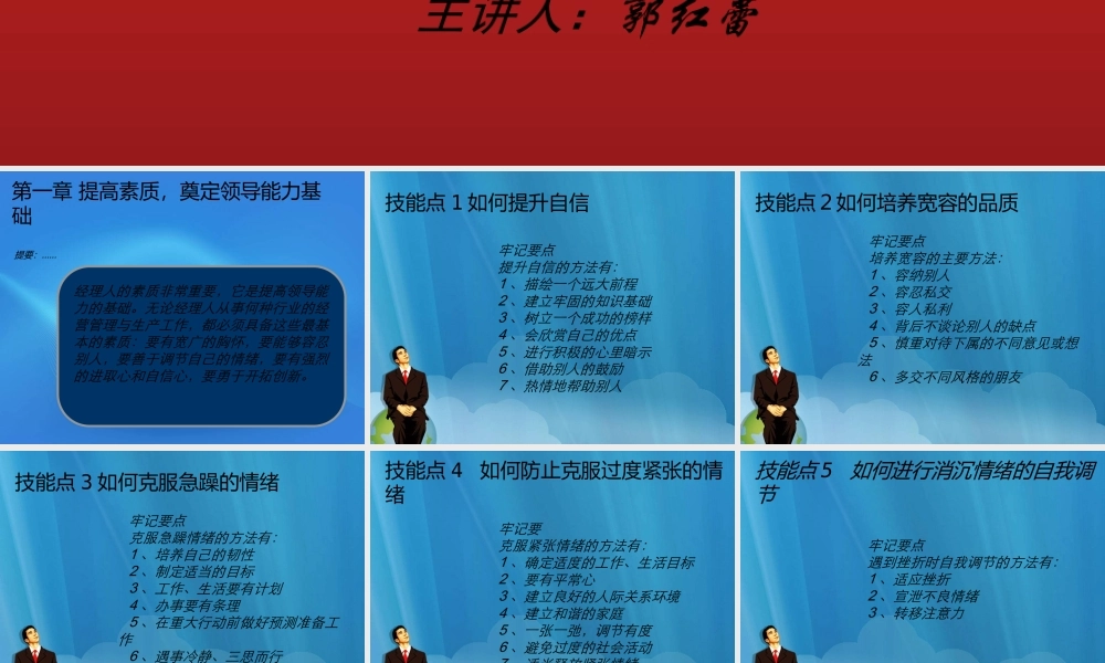 XXXX经理人领导力训练(提升领导力的实战宝典)