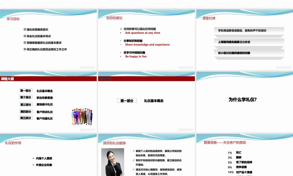一品生活物业案场销售服务礼仪