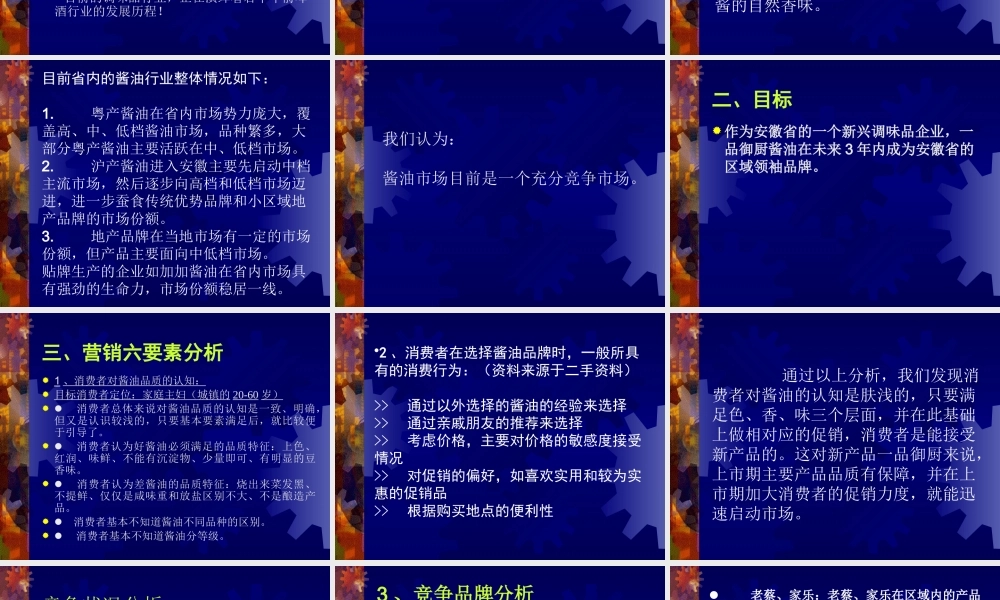 一品御厨酱油上市规划提案 