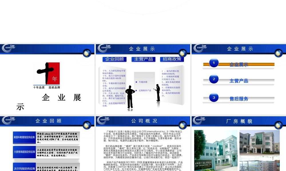 XXXX酷吧户外便携式车载冰箱公司产品介绍